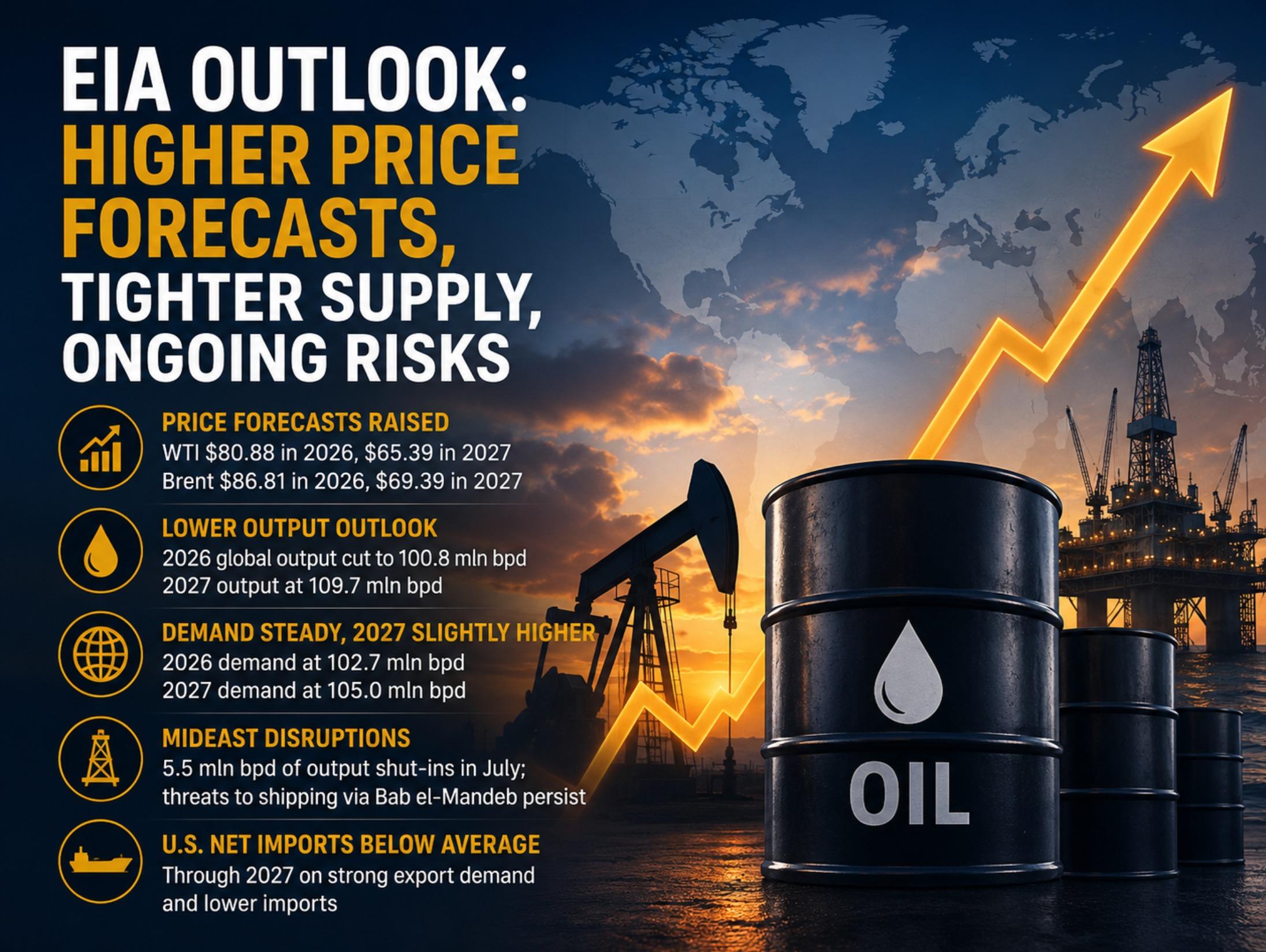EIA raises crude oil price forecasts as Middle East supply risks tighten outlook